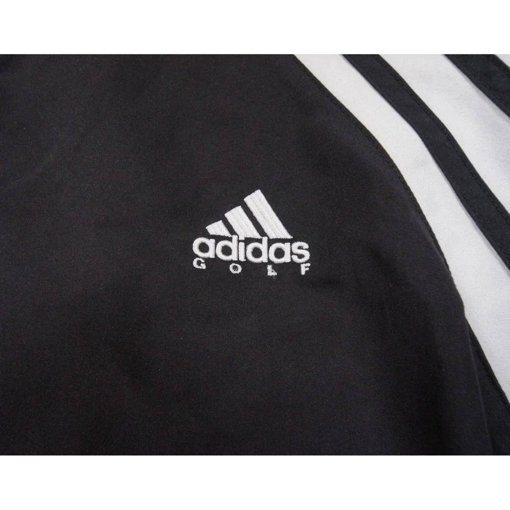 Vintage Adidas Jacket Mens XLarge Black Golf Windbreaker Pullover Outdoors Y2K